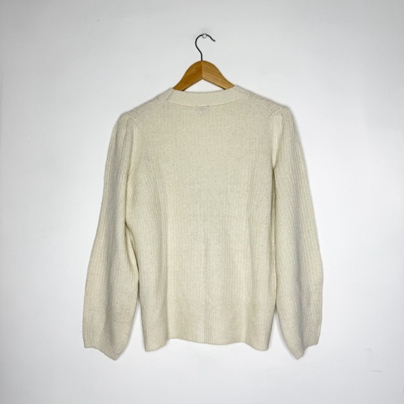 Talbots Cream Cardigan Sweater Size Large - Picture 2 of 7